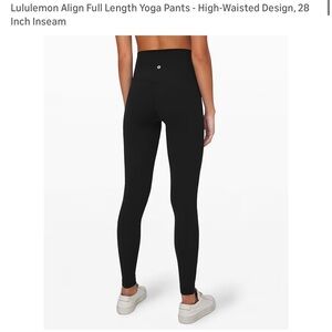 Lululemon Athletica Black Align Yoga Pants